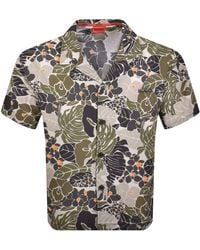 HUGO - Relaxed Short Sleeve Beach Shirt - Lyst