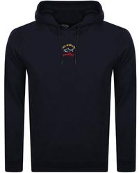 paul and shark overhead logo hoodie