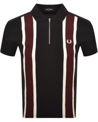 Fred Perry - Tramline Zip Polo T Shirt - Lyst