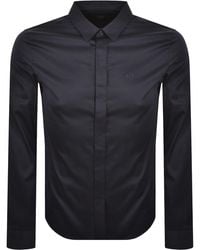 ARMANI EXCHANGE - Slim Fit Long Sleeved Shirt - Lyst