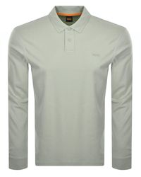 BOSS - Boss Interlock Long Sleeved Polo T Shirt - Lyst