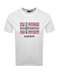 Napapijri - S-Drapeau T Shirt Bright - Lyst