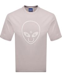 HUGO - Nalien Logo T Shirt Pastel - Lyst