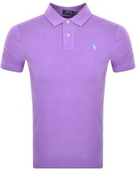 Ralph Lauren Slim Fit Polo T Shirt - Purple
