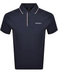 Hackett - Heritage Resort Logo Tipped Polo - Lyst