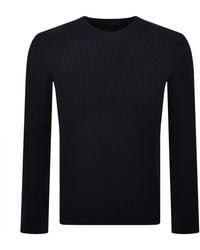 Replay - Crew Neck Knit Jumper Night - Lyst