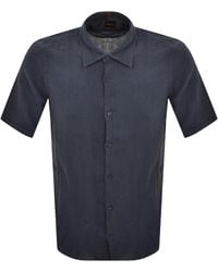 BOSS - Boss Rash 2 Linen Short Sleeved Shirt - Lyst
