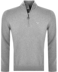 Barbour - Half Zip Knit Jumper Marl - Lyst