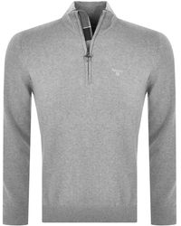Barbour - Half Zip Knit Jumper Marl - Lyst