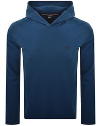 BOSS BUSINESS - Boss Waffle Long Sleeve Hooded T Shirt - Lyst