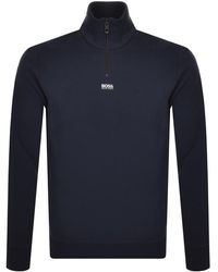 boss half zip sweater