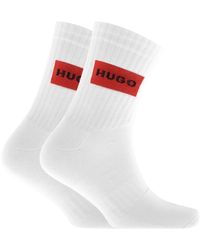 HUGO - 2 Pack Logo Socks - Lyst
