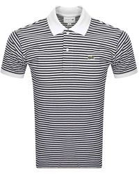 Lacoste - Short Sleeved Stripe Polo T Shirt - Lyst