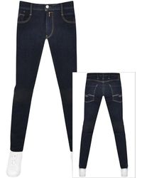 Replay - Anbass Slim Fit Jeans Dark Wash - Lyst