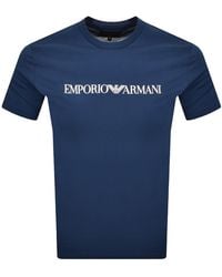 Armani - Emporio Crew Neck Logo T Shirt Fancy - Lyst