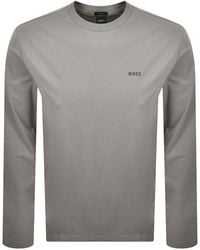 BOSS - Boss Long Sleeved Stretch T Shirt - Lyst