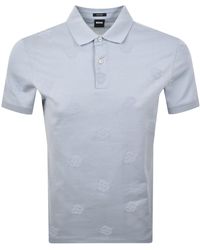 BOSS BUSINESS - Boss C Prout Monogram Polo T Shirt - Lyst