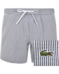 Lacoste - Striped Swim Shorts And - Lyst
