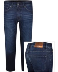 BOSS - Boss Re Maine Regular Fit Dark Wash Jeans - Lyst