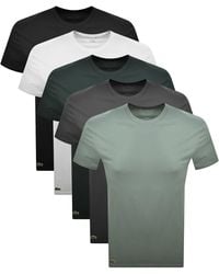 Lacoste - Slim Fit 5 Pack T Shirts - Lyst