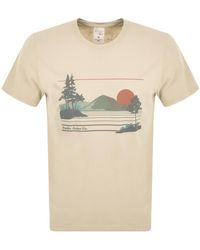 Nudie Jeans Jeans Roy Logo T Shirt - Natural