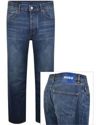 HUGO - Jonah Mid Wash Straight Fit Jeans - Lyst