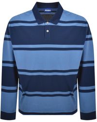 HUGO - Nistrico Long Sleeve Polo T Shirt - Lyst