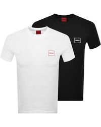 HUGO - 2 Pack Crew Neck T Shirts - Lyst