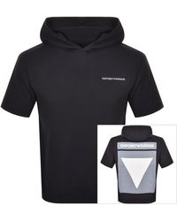 Armani - Emporio Logo Hoodie T Shirt - Lyst