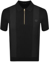 Fred Perry - Panel Detail Knit Polo Shirt - Lyst