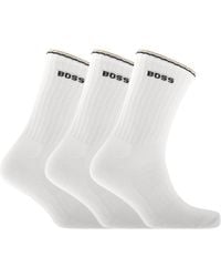 BOSS BUSINESS - Boss 3 Pack Quarter Length Rib Socks - Lyst