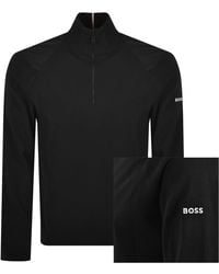 BOSS - Boss Goc Rank Quarter Zip Knit Jumper - Lyst