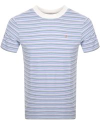 Farah - Danny Stripe T Shirt - Lyst