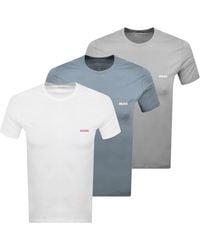 HUGO - 3 Pack Crew Neck T Shirts - Lyst