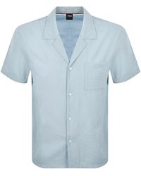 BOSS BUSINESS - Boss Relax Beach Shirt Open - Lyst