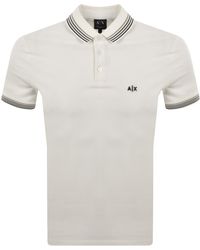 ARMANI EXCHANGE - Tipped Polo T Shirt - Lyst
