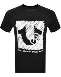 True Religion - Logo Scribble T Shirt - Lyst