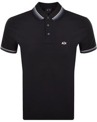 ARMANI EXCHANGE - Tipped Polo T Shirt - Lyst
