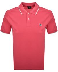 Paul Smith - Tipped Polo T Shirt Hot - Lyst