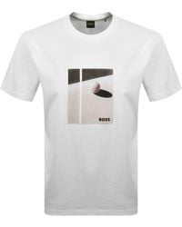 BOSS - Boss Tennis Artwork Relaxed T Shirt - Lyst