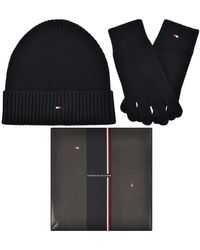 Tommy Hilfiger - Beanie And Gloves Gift Set Navy - Lyst