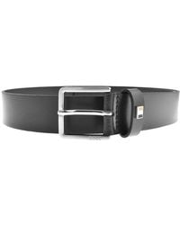 BOSS BUSINESS - Boss Striped Trim Leather Belt - Lyst
