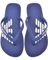 Armani - Emporio Logo Flip Flops - Lyst
