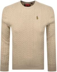 Luke 1977 - Horton 1000 Knit Jumper Stone - Lyst