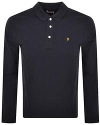 Farah - Farah Blanes Long Sleeve Polo T Shirt - Lyst