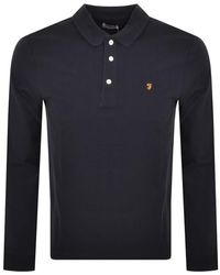 Farah - Blanes Long Sleeve Polo T Shirt - Lyst