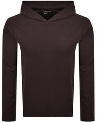 BOSS BUSINESS - Boss Waffle Hooded T Shirt Dark - Lyst