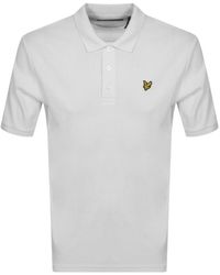 Men's Lyle And Scott Wide Tipped Short Sleeve Cotton Polo Shirt in Grey