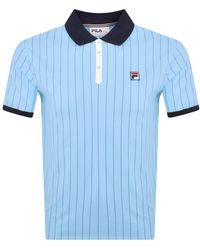 Fila - Classic Stripe Polo T Shirt - Lyst