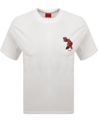 HUGO - Dikerd Crew Neck T Shirt - Lyst